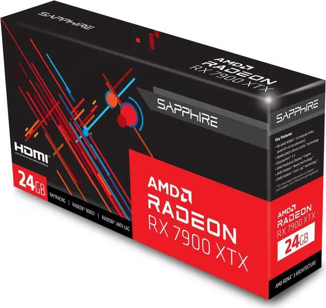 Alt view image 8 of 9 - SAPPHIRE Radeon RX 7900 XTX 24GB GDDR6 PCI Express 4.0 Graphics Card 21322-01-20G