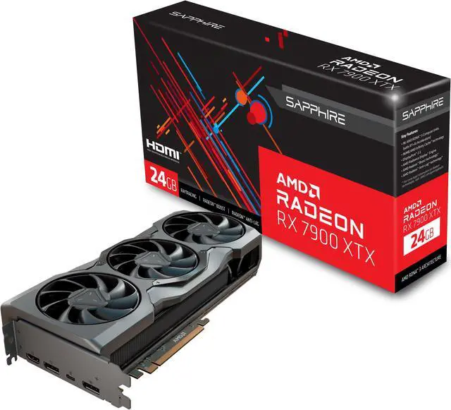 Alt view image 9 of 9 - SAPPHIRE Radeon RX 7900 XTX 24GB GDDR6 PCI Express 4.0 Graphics Card 21322-01-20G