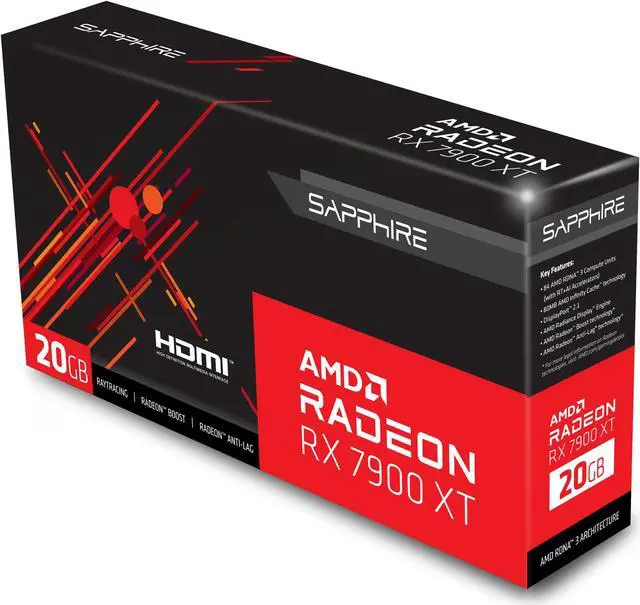 Alt view image 8 of 9 - SAPPHIRE Radeon RX 7900 XT 20GB GDDR6 PCI Express 4.0 Graphics Card 21323-01-20G