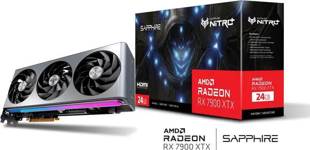 Alt view image 8 of 9 - SAPPHIRE NITRO+ Radeon RX 7900 XTX 24GB GDDR6 PCI Express 4.0 x16 ATX Graphics Card 11322-01-40G