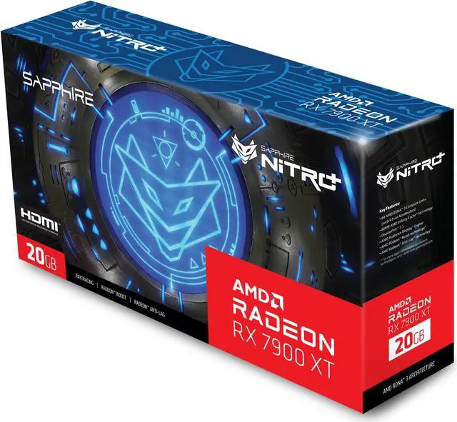 Alt view image 8 of 10 - SAPPHIRE NITRO+ Radeon RX 7900 XT 20GB GDDR6 PCI Express 4.0 x16 ATX Graphics Card 11323-01-40G
