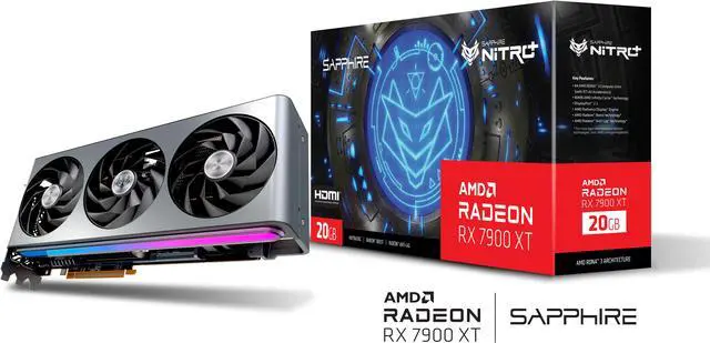 Alt view image 10 of 10 - SAPPHIRE NITRO+ Radeon RX 7900 XT 20GB GDDR6 PCI Express 4.0 x16 ATX Graphics Card 11323-01-40G