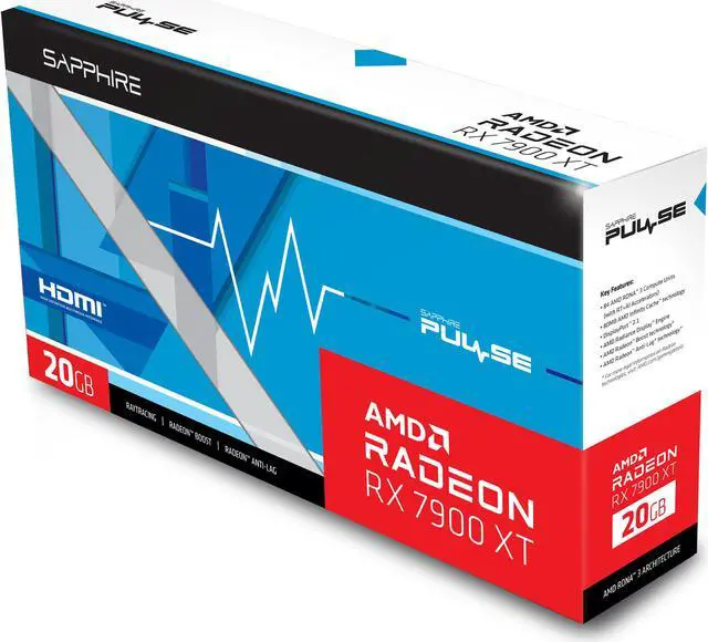 Alt view image 8 of 10 - SAPPHIRE PULSE Radeon RX 7900 XT 20GB GDDR6 PCI Express 4.0 x16 ATX Graphics Card 11323-02-20G