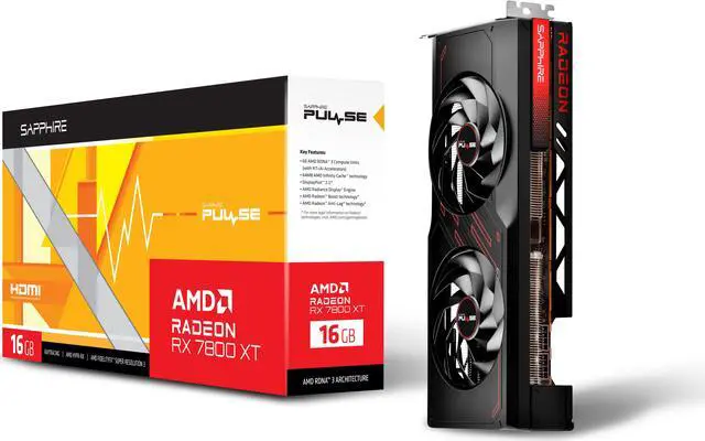 Alt view image 9 of 10 - SAPPHIRE PULSE Radeon RX 7800 XT 16GB GDDR6 PCI Express 4.0 x16 ATX Graphics Card 11330-02-20G