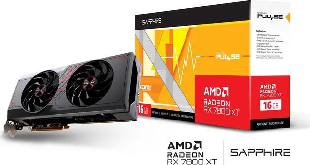 Alt view image 10 of 10 - SAPPHIRE PULSE Radeon RX 7800 XT 16GB GDDR6 PCI Express 4.0 x16 ATX Graphics Card 11330-02-20G