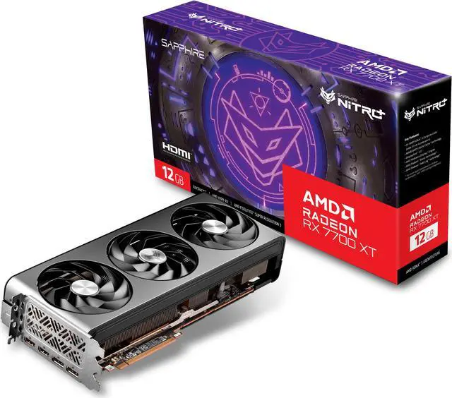 Alt view image 8 of 10 - SAPPHIRE NITRO+ Radeon RX 7700 XT 12GB GDDR6 PCI Express 4.0 x16 Graphics Card 11335-02-20G