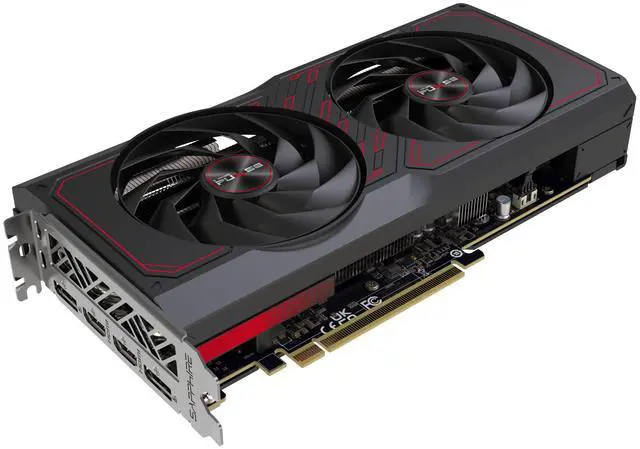 Alt view image 3 of 9 - SAPPHIRE PULSE Radeon RX 7600 XT 16GB GDDR6 PCI Express 4.0 x8 ATX Graphics Card 11339-04-20G