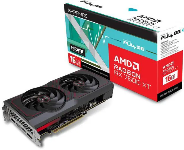Alt view image 8 of 9 - SAPPHIRE PULSE Radeon RX 7600 XT 16GB GDDR6 PCI Express 4.0 x8 ATX Graphics Card 11339-04-20G