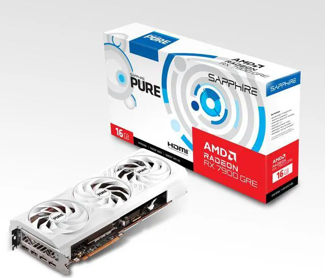 Alt view image 7 of 8 - SAPPHIRE PURE Radeon RX 7900 GRE 16GB GDDR6 PCI Express 4.0 x16 ATX Graphics Card 11325-03-20G