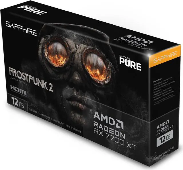 Alt view image 8 of 10 - SAPPHIRE PURE Radeon RX 7700 XT Frostpunk 2 Edition Video Card 11335-08-50G