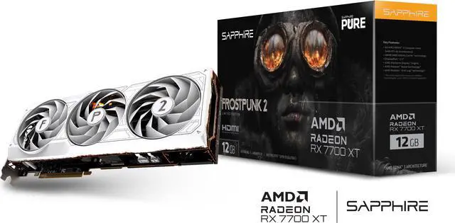 Alt view image 10 of 10 - SAPPHIRE PURE Radeon RX 7700 XT Frostpunk 2 Edition Video Card 11335-08-50G