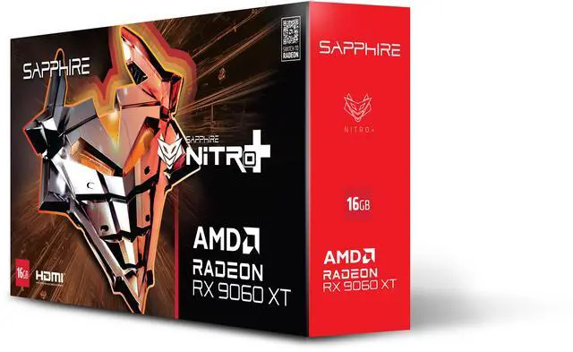 Alt view image 7 of 9 - SAPPHIRE NITRO+ Radeon RX 9060 XT 16GB GDDR6 PCI Express 5.0 x16 ATX Graphics Card 11350-01-20G