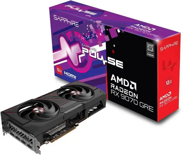 Alt view image 7 of 7 - SAPPHIRE PULSE Radeon RX 9070 GRE Graphics 12GB GDDR6 PCI Express 5.0 x16 ATX Graphics Card 11354-01-20G