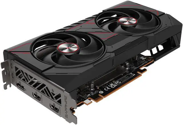 Alt view image 2 of 5 - SAPPHIRE Radeon RX 9060 XT 16GB GDDR6 PCI Express 5.0 x16 ATX Graphics Card 11350-03CPO