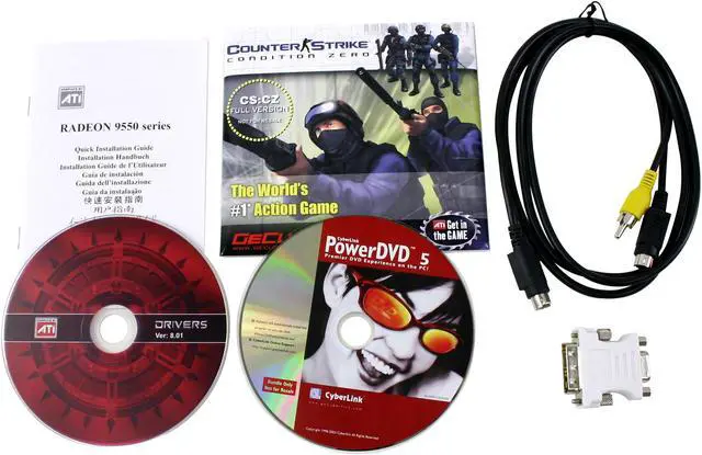 Alt view image 4 of 5 - GECUBE Radeon 9550 128MB DDR AGP 4X/8X Graphics Card GC-R9550GU-C3