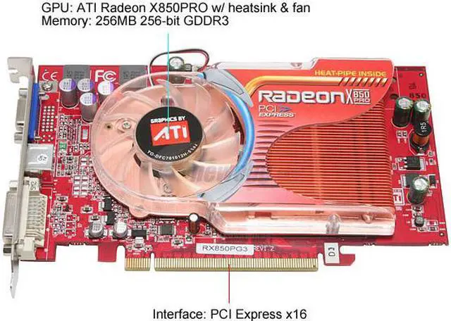 Alt view image 2 of 7 - GECUBE Radeon X850PRO 256MB GDDR3 PCI Express x16 Graphics Card GC-RX850PG3-D3