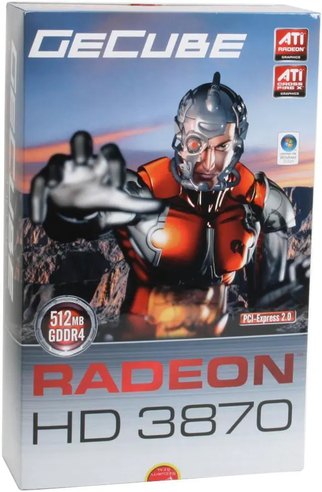Alt view image 8 of 8 - GECUBE Radeon HD 3870 512MB GDDR4 PCI Express 2.0 x16 CrossFireX Support Graphics Card GC-HD3870XTG4-E3R