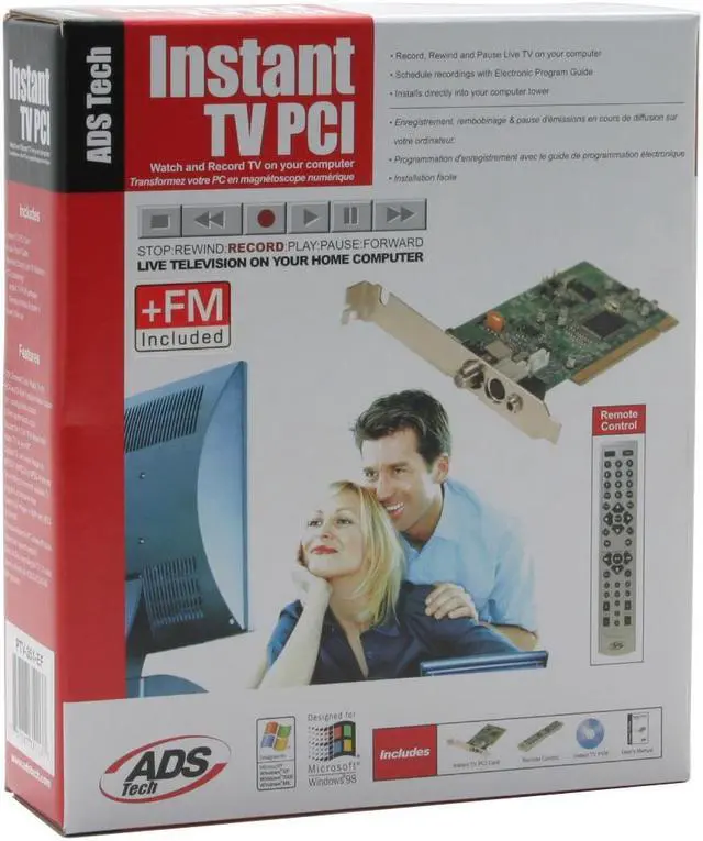 Alt view image 6 of 6 - ADS Tech PTV-351-EF Instant TV + FM PCI Card
