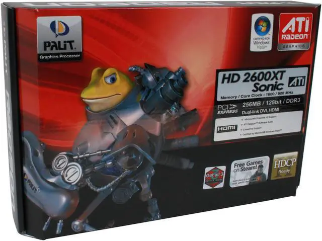 Alt view image 6 of 6 - Palit Radeon HD 2600XT 256MB GDDR3 PCI Express x16 CrossFireX Support Graphics Card AE/260XS+HD21