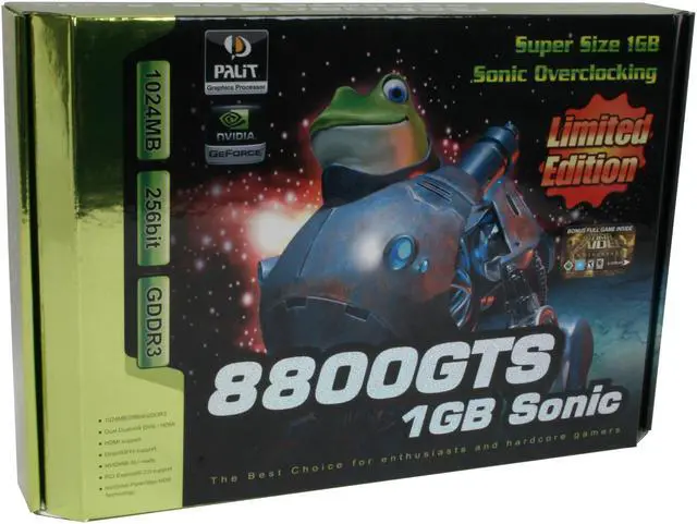 Alt view image 7 of 7 - PALiT NE/88TSSXT302 GeForce 8800GTS (G92) SONIC 1GB 256-bit GDDR3 PCI Express 2.0 x16 HDCP Ready SLI Supported Video Card
