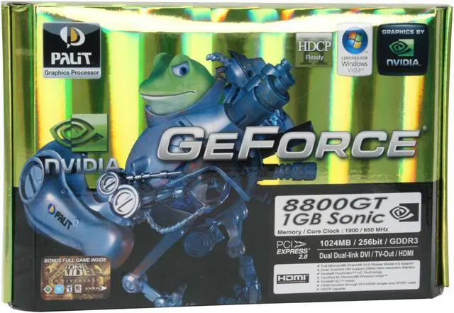 Alt view image 7 of 7 - PALiT NE/880TSXT302 GeForce 8800GT SONIC 1GB 256-bit GDDR3 PCI Express 2.0 x16 HDCP Ready SLI Supported Video Card