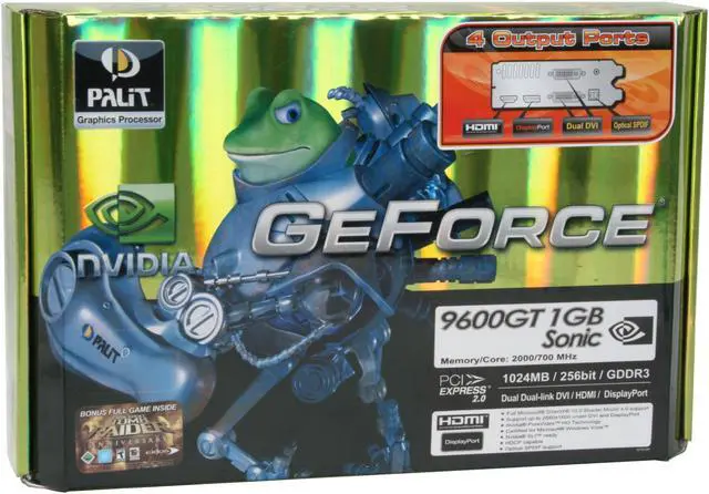 Alt view image 7 of 7 - PALiT NE/960TSX0202 GeForce 9600GT SONIC 1GB 256-bit GDDR3 PCI Express 2.0 x16 HDCP Ready SLI Supported Video Card