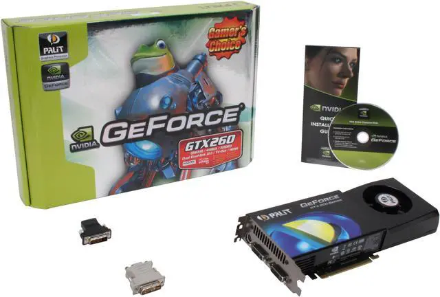 Alt view image 6 of 6 - Palit GeForce GTX 260 896MB GDDR3 PCI Express 2.0 x16 SLI Support Graphics Card NE/TX260+T394