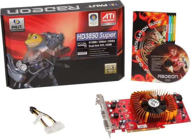 Alt view image 6 of 6 - Palit Radeon HD 3850 512MB GDDR2 PCI Express 2.0 x16 CrossFireX Support Graphics Card AE+38500+HD52