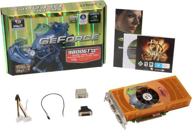 Alt view image 6 of 6 - Palit GeForce 9800 GT 1GB GDDR3 PCI Express 2.0 x16 SLI Support Graphics Card NE/9800TXT302