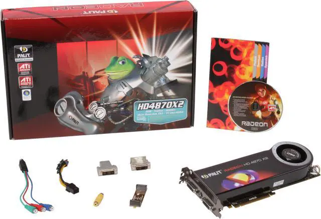 Alt view image 6 of 6 - Palit Radeon HD 4870 X2 2GB GDDR5 PCI Express 2.0 x16 CrossFireX Support Graphics Card AE=487x2+T34