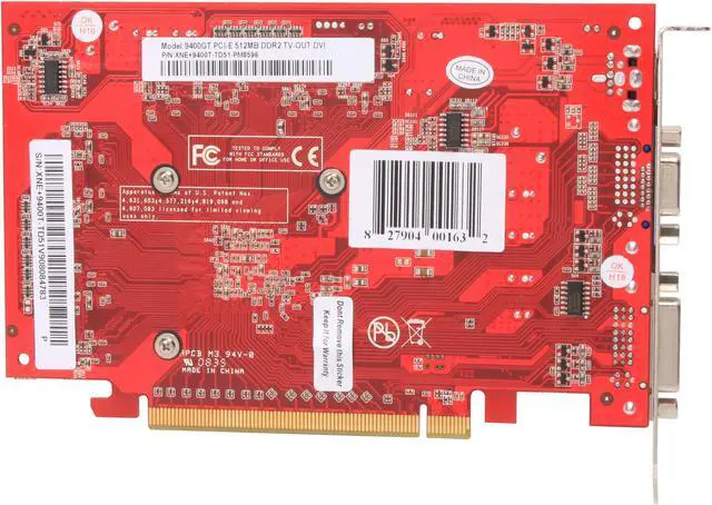 Alt view image 4 of 5 - Palit GeForce 9400 GT 512MB GDDR2 PCI Express 2.0 x16 Graphics Card NE+9400T-TD51