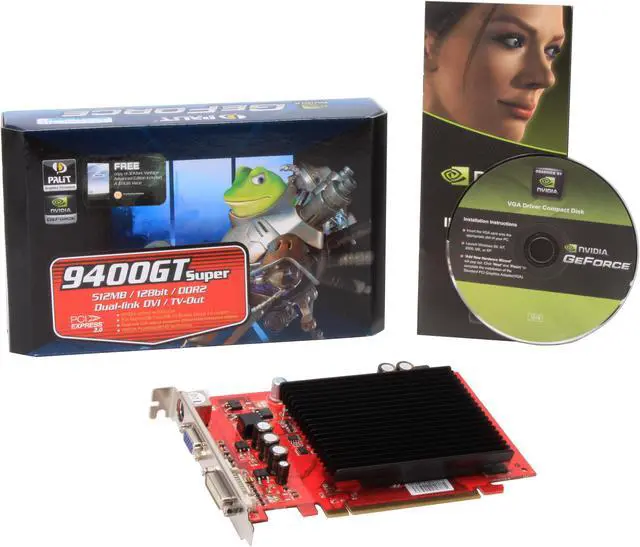 Alt view image 5 of 5 - Palit GeForce 9400 GT 512MB GDDR2 PCI Express 2.0 x16 Graphics Card NE+9400T-TD51
