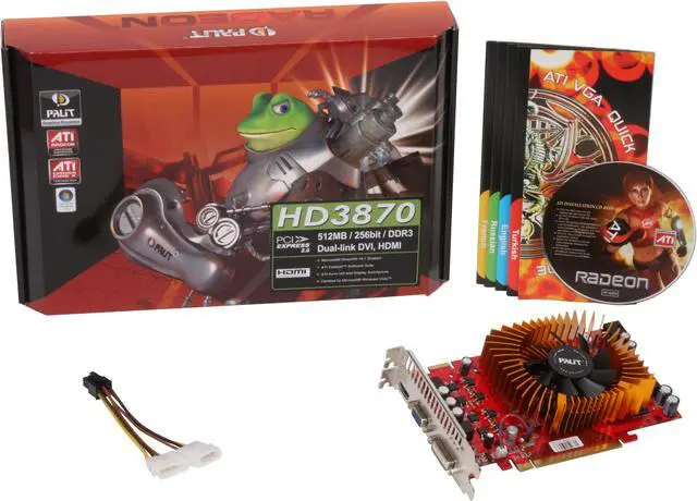 Alt view image 6 of 6 - Palit Radeon HD 3870 512MB GDDR3 PCI Express 2.0 x16 CrossFireX Support Graphics Card AE/38700+HD52