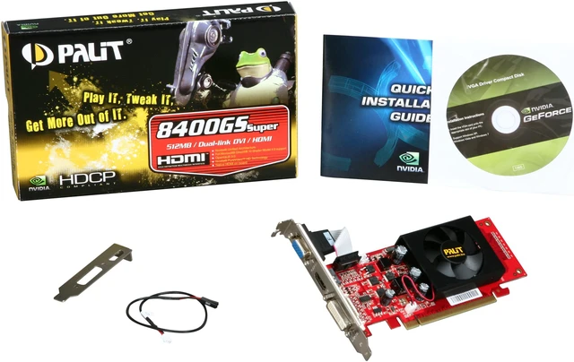 Alt view image 5 of 5 - Palit GeForce 8400 GS 512MB DDR2 PCI Express 2.0 x16 Low Profile Ready Graphics Card NE28400SFHD56