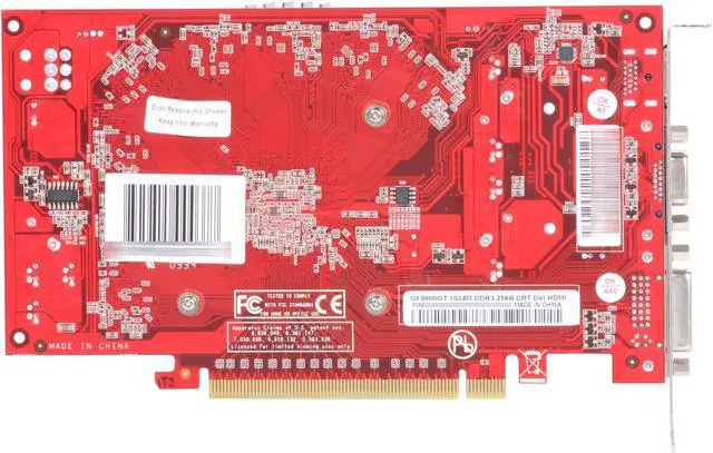 Alt view image 4 of 5 - Palit GeForce 9800 GT 1GB GDDR3 PCI Express 2.0 x16 Graphics Card NE39800TFHD02