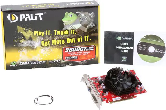 Alt view image 5 of 5 - Palit GeForce 9800 GT 1GB GDDR3 PCI Express 2.0 x16 Graphics Card NE39800TFHD02