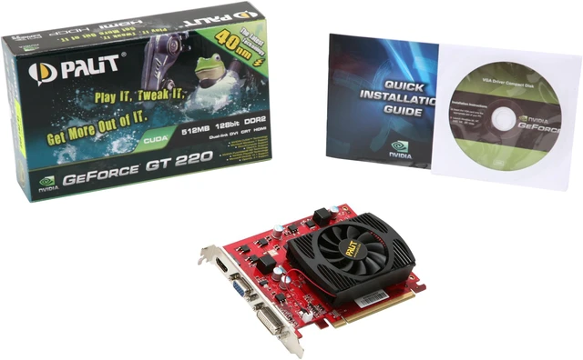 Alt view image 5 of 5 - Palit GeForce GT 220 512MB DDR2 PCI Express 2.0 x16 Graphics Card NE2T2200FHD51