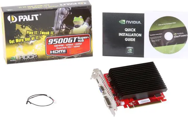 Alt view image 5 of 5 - Palit GeForce 9500 GT 1GB DDR2 PCI Express 2.0 x16 Graphics Card NE29500THHD01