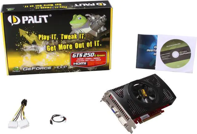 Alt view image 6 of 6 - Palit GeForce GTS 250 512MB DDR3 PCI Express 2.0 x16 Graphics Card NE3TS25EFHD52