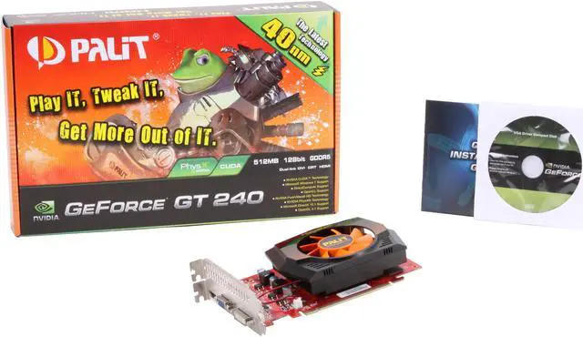 Alt view image 5 of 5 - Palit GeForce GT 240 512MB GDDR5 PCI Express 2.0 x16 Graphics Card NE5T2400FHD51