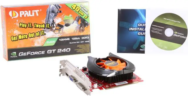 Alt view image 5 of 5 - Palit GeForce GT 240 1GB DDR3 PCI Express 2.0 x16 Graphics Card NEAT2400FHD01