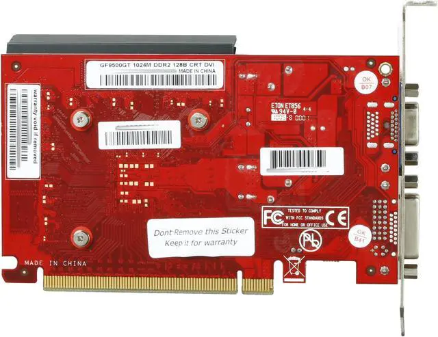 Alt view image 4 of 5 - Palit GeForce 9500 GT 1GB DDR2 PCI Express 2.0 x16 Graphics Card NE29500TH0801