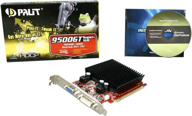 Alt view image 5 of 5 - Palit GeForce 9500 GT 1GB DDR2 PCI Express 2.0 x16 Graphics Card NE29500TH0801