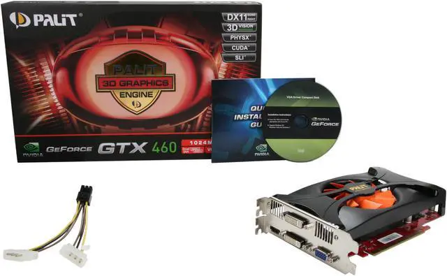 Alt view image 6 of 6 - Palit NE5X460SF1102 GeForce GTX 460 (Fermi) Sonic 1GB 256-bit GDDR5 PCI Express 2.0 x16 HDCP Ready SLI Support Video Card