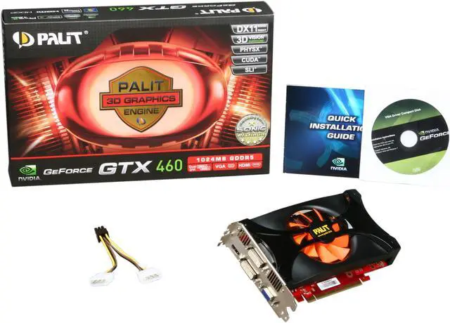 Alt view image 6 of 6 - Palit NE5X460HF1102 GeForce GTX 460 (Fermi) Sonic Platinum Overclocking Edition 1GB 256-bit GDDR5 PCI Express 2.0 x16 HDCP Ready SLI Support Video Card