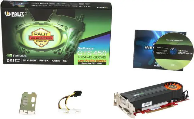 Alt view image 6 of 6 - Palit GeForce GTS 450 (Fermi) 1GB GDDR5 PCI Express 2.0 x16 Low Profile Ready Graphics Card NE5S4500F0601
