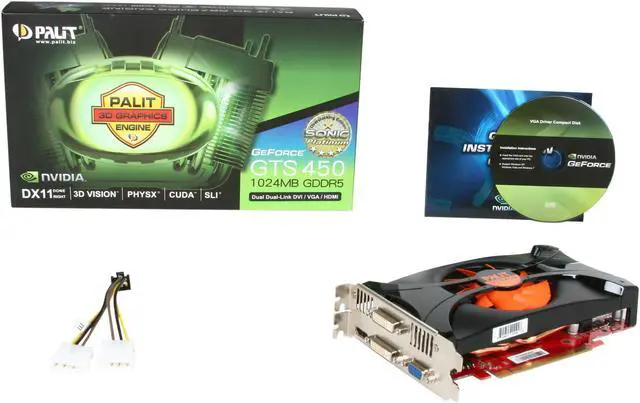 Alt view image 5 of 5 - Palit NE5S450HF1101 GeForce GTS 450 (Fermi) Sonic Platinum 1GB 128-bit GDDR5 PCI Express 2.0 x16 HDCP Ready SLI Support Video Card
