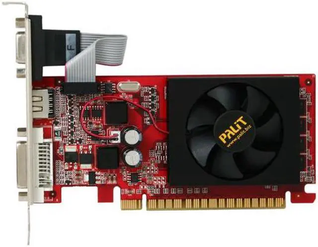 Alt view image 3 of 4 - Palit GeForce 210 1GB DDR3 PCI Express 2.0 x16 Low Profile Graphics Card NEA21000FHD06