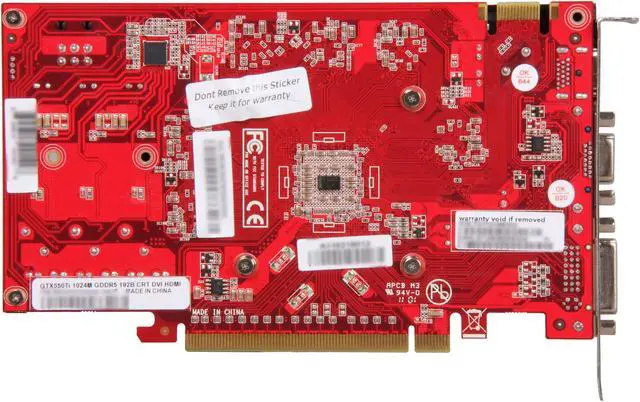 Alt view image 4 of 6 - Palit GeForce GTX 550 Ti (Fermi) 1GB GDDR5 PCI Express 2.0 x16 SLI Support Graphics Card NE5X55T0HD09-1061F