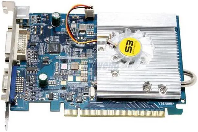 Alt view image 2 of 5 - S3 Graphics S27 128 MB Chrome S27 128MB 128-bit GDDR3 PCI Express x16 Video Card